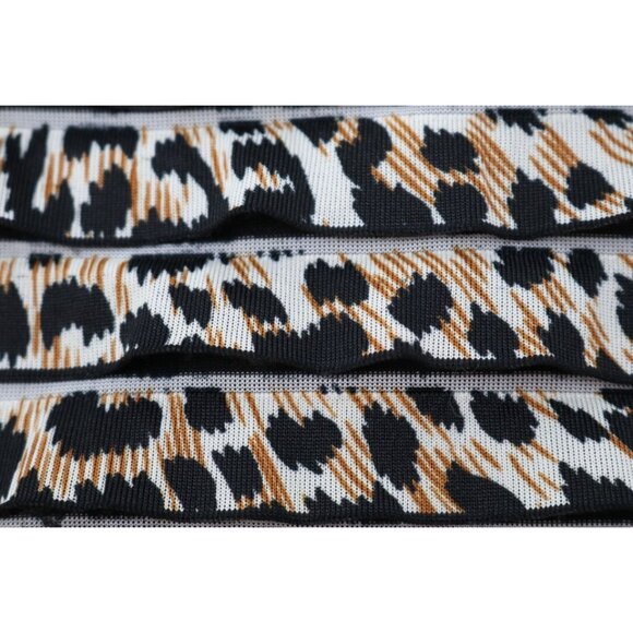 Calvin Klein Skirt Women's Size 8 Animal Print Cheetah Ruffled Hidden Zipper VTG - Picture 5 of 9